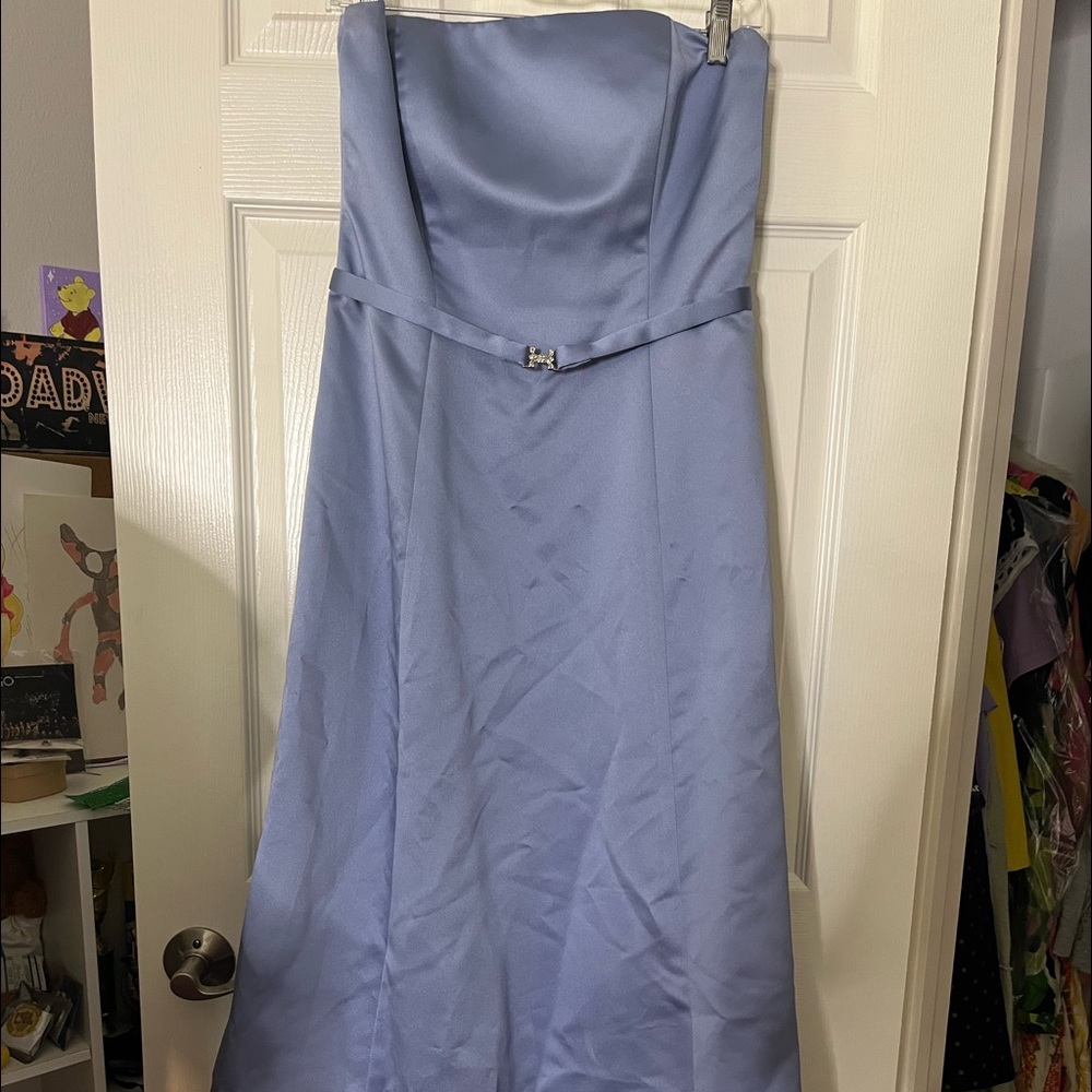 Baby blue Michelangelo strapless Dress